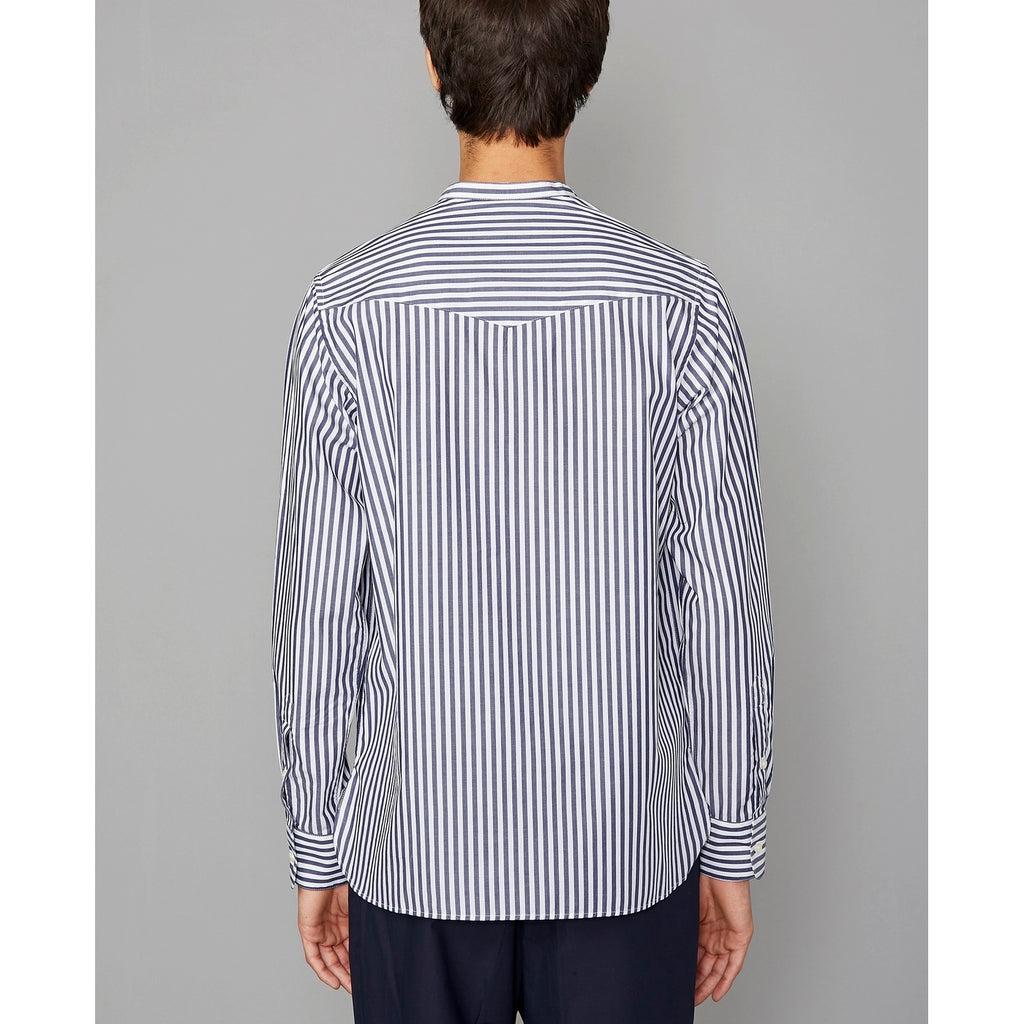 Chemise Alfred Striped Cotton Pop - Navy/White