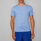 Tee Shirt Ss Tee Slub Striped Co Silk - White/Blue