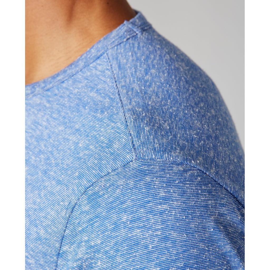 Tee Shirt Ss Tee Slub Striped Co Silk - White/Blue