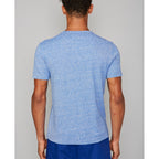 Tee Shirt Ss Tee Slub Striped Co Silk - White/Blue