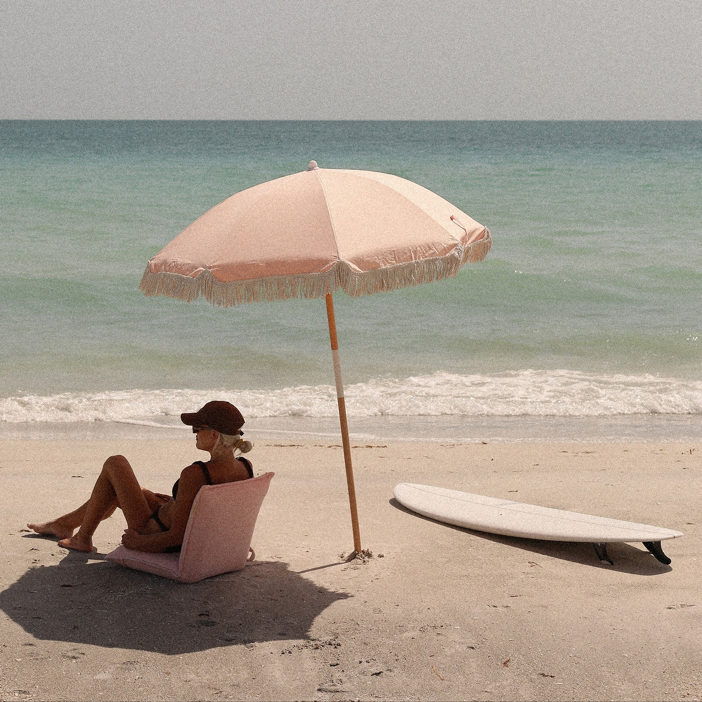 Parasol de Plage De Luxe - Saumon