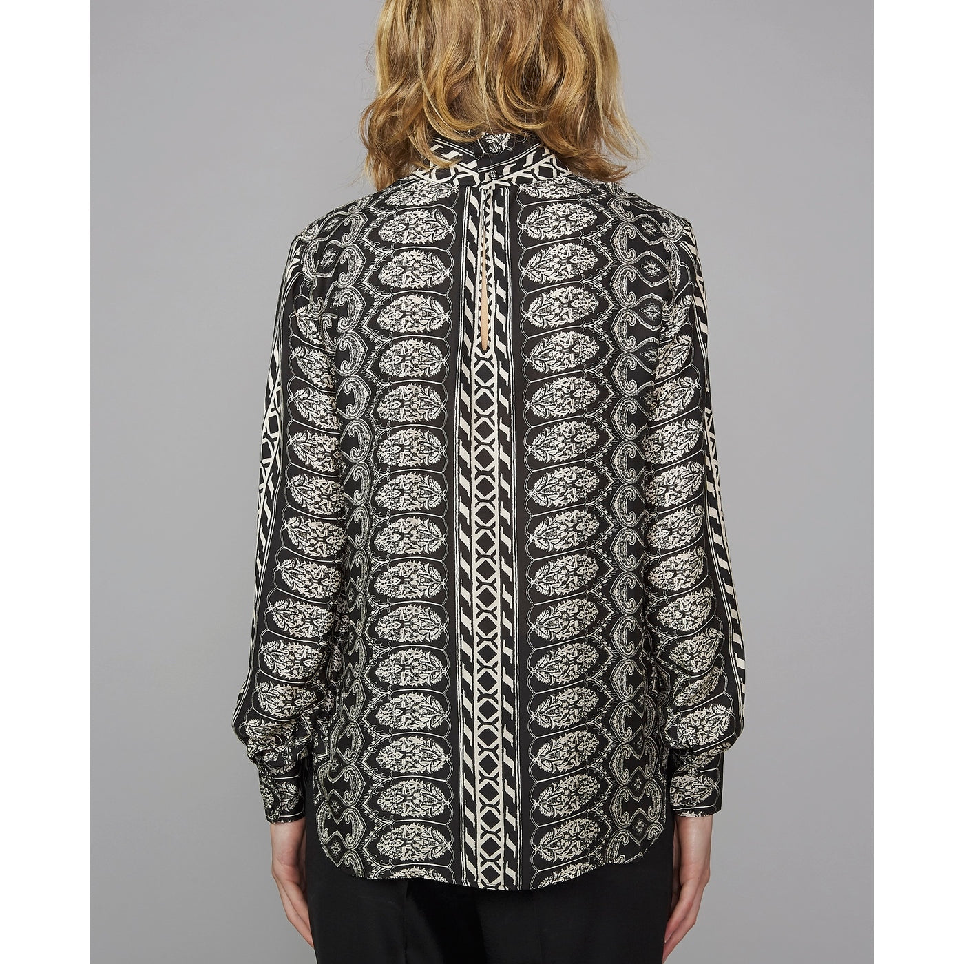 Chemise Gabrielle Top Georgia Print - Black/Ecru