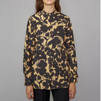 Chemise W Gaston Shi Flowers Ink Print - Black/Beige