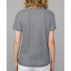 Tee Shirt Lara Tee Striped French Linen - Black/White