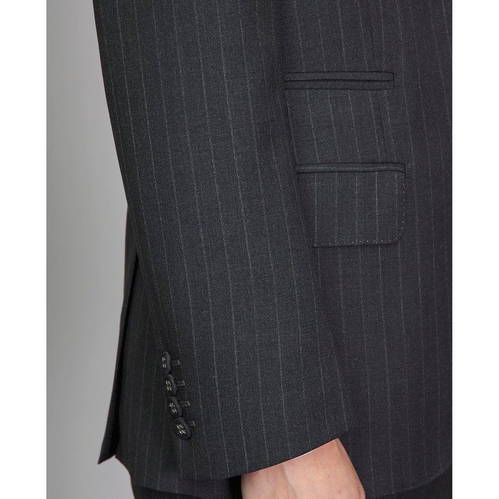 Tlg Veste Charlene Jkt Itl Wo Pinstripe - Grey/Ecru