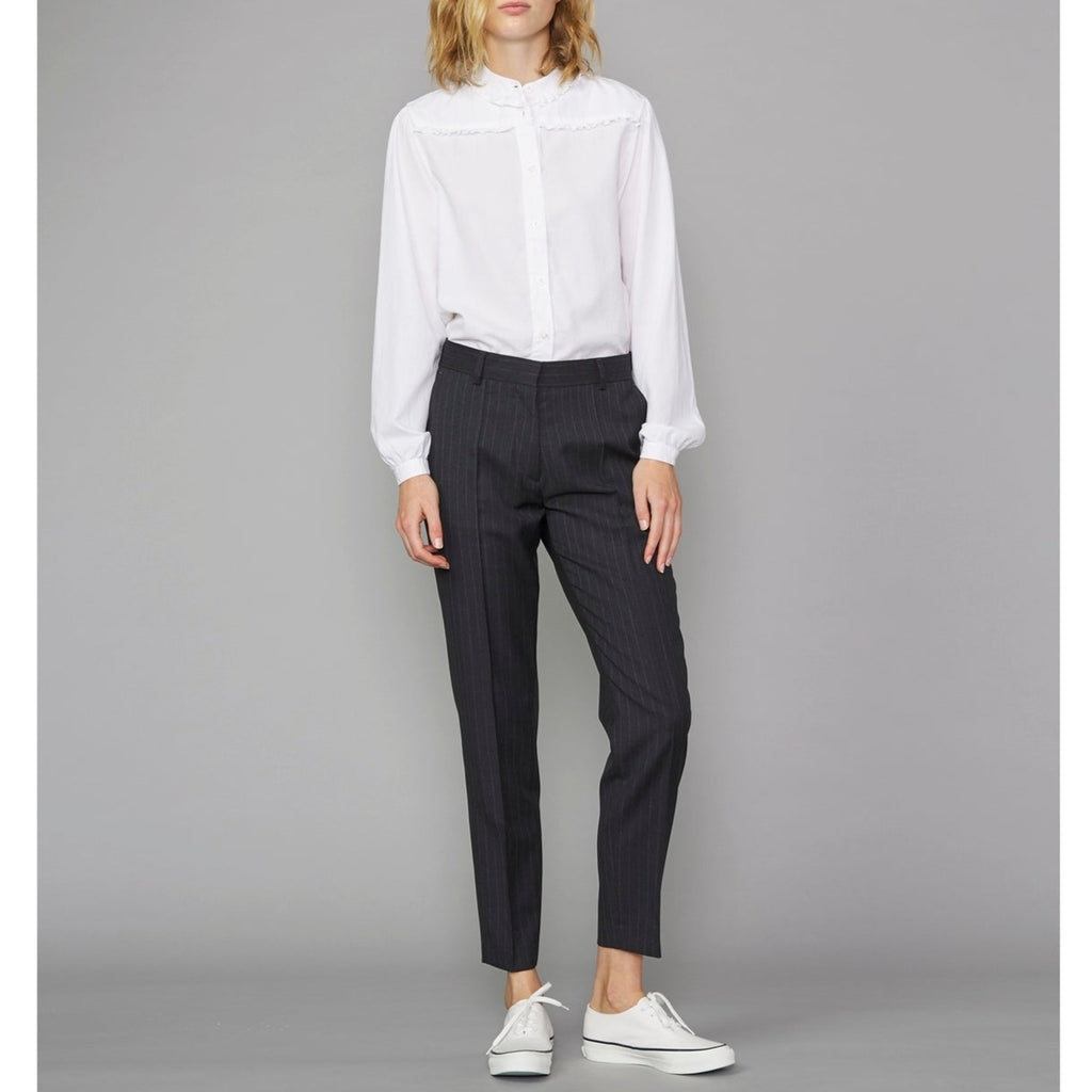 Tlg Pants Roxane Slim Pts Itl Pinstripe - Grey/Ecru