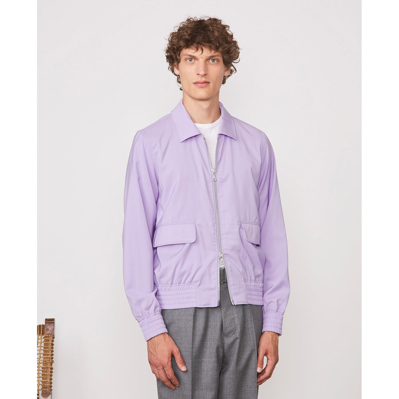 Blouson Marty Itl Pce Dye Wool - Parme