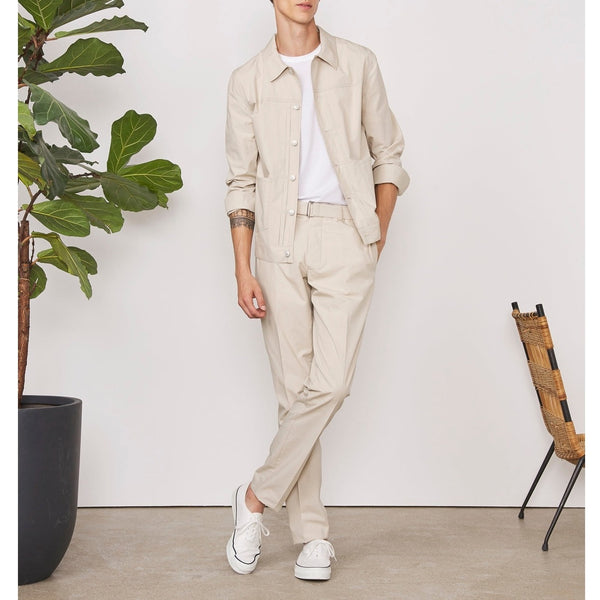 Blouson Leo Jkt Itl Piece Dye Co Po - Cream