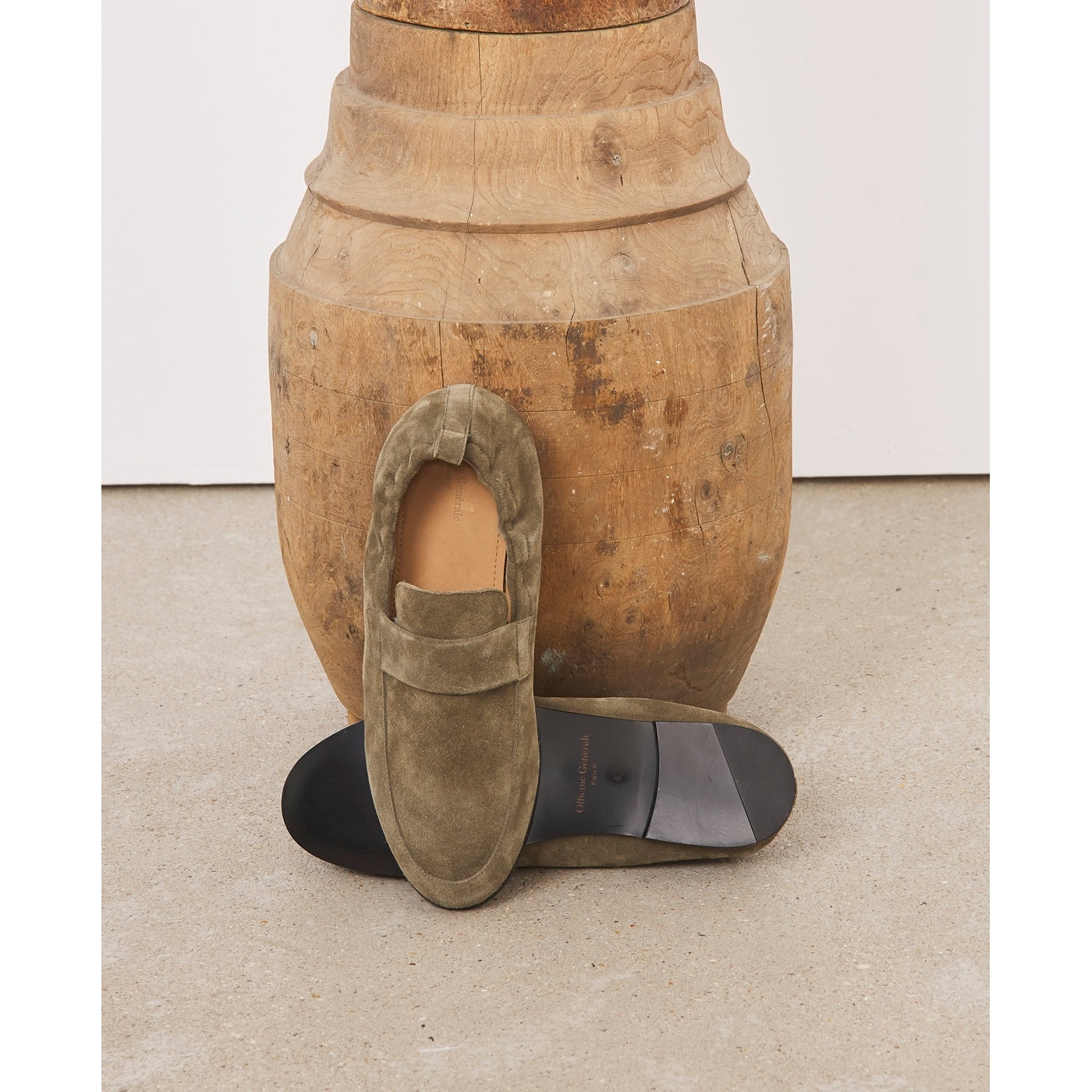 Shoes Salomon Italian Suede Slipper - Olive