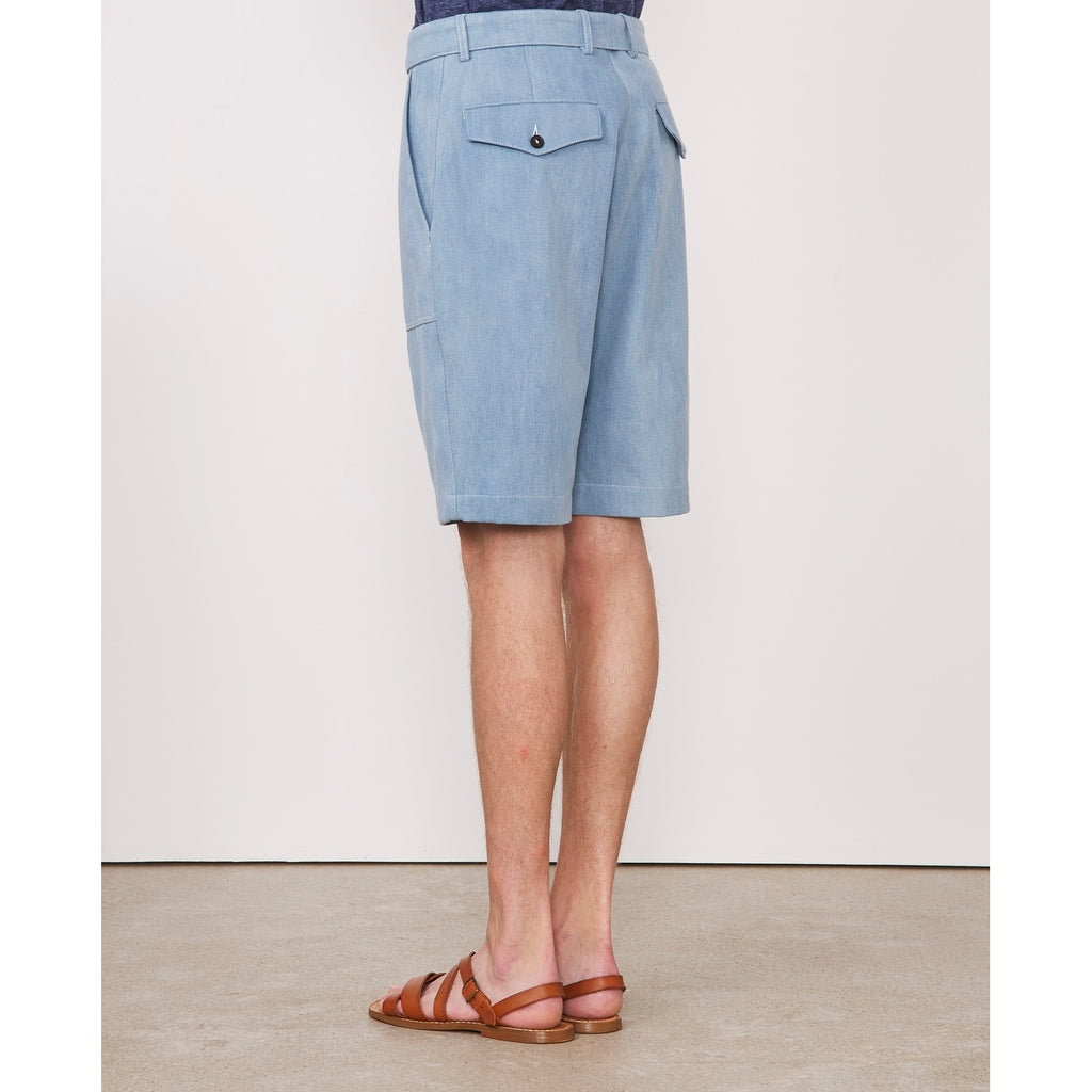 Short Paolo Recyc Co Contrst Stitch - Greek Blue