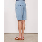 Short Paolo Recyc Co Contrst Stitch - Greek Blue