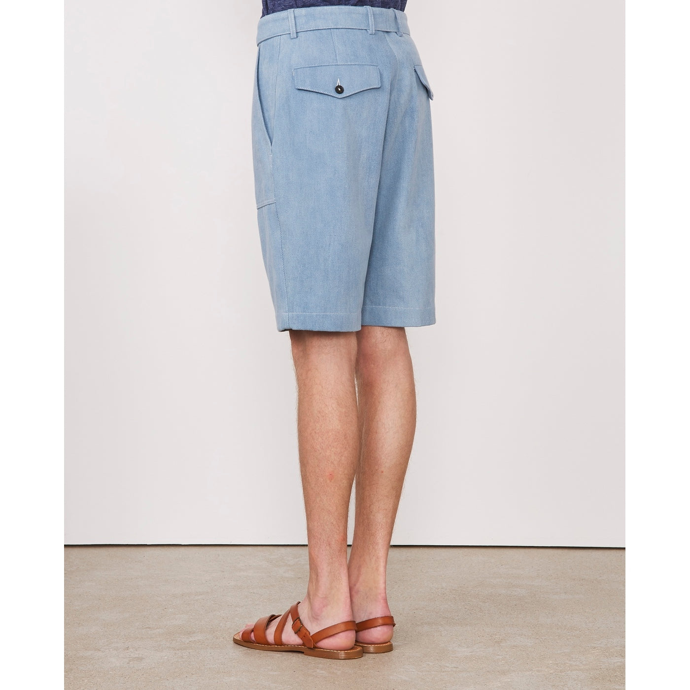 Short Paolo Recyc Co Contrst Stitch - Greek Blue