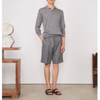 Short Georges Short Itl Fresco Wool - Light Grey