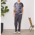 Sweat Chris Ss Heather Grey Tye Dye - Heather Grey/Asphalt