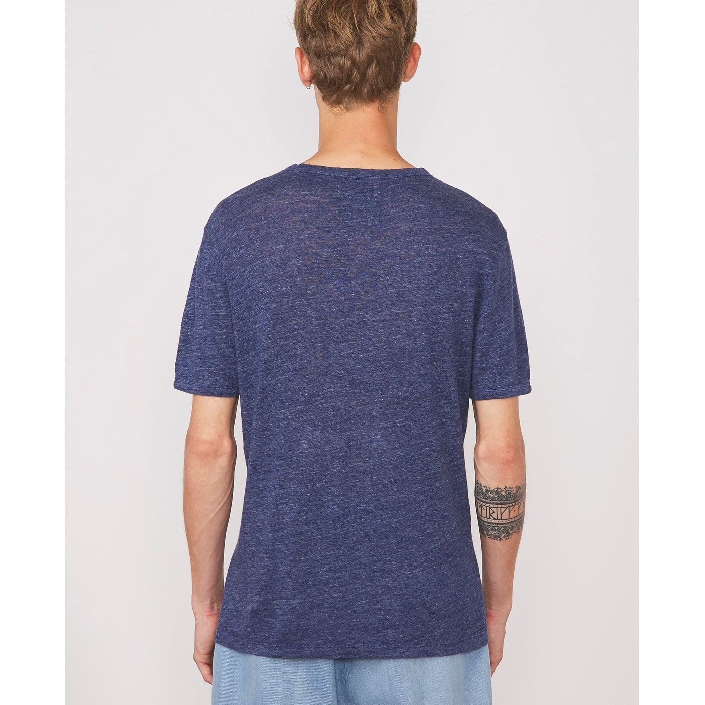 Tee Shirt Ss Tee Heather French Linen - Heather Blue
