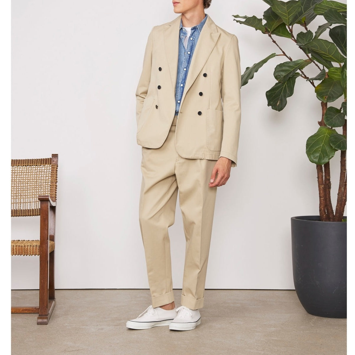Tlg Veste Eugene Jkt Jap Org Cotton Twi - Khaki