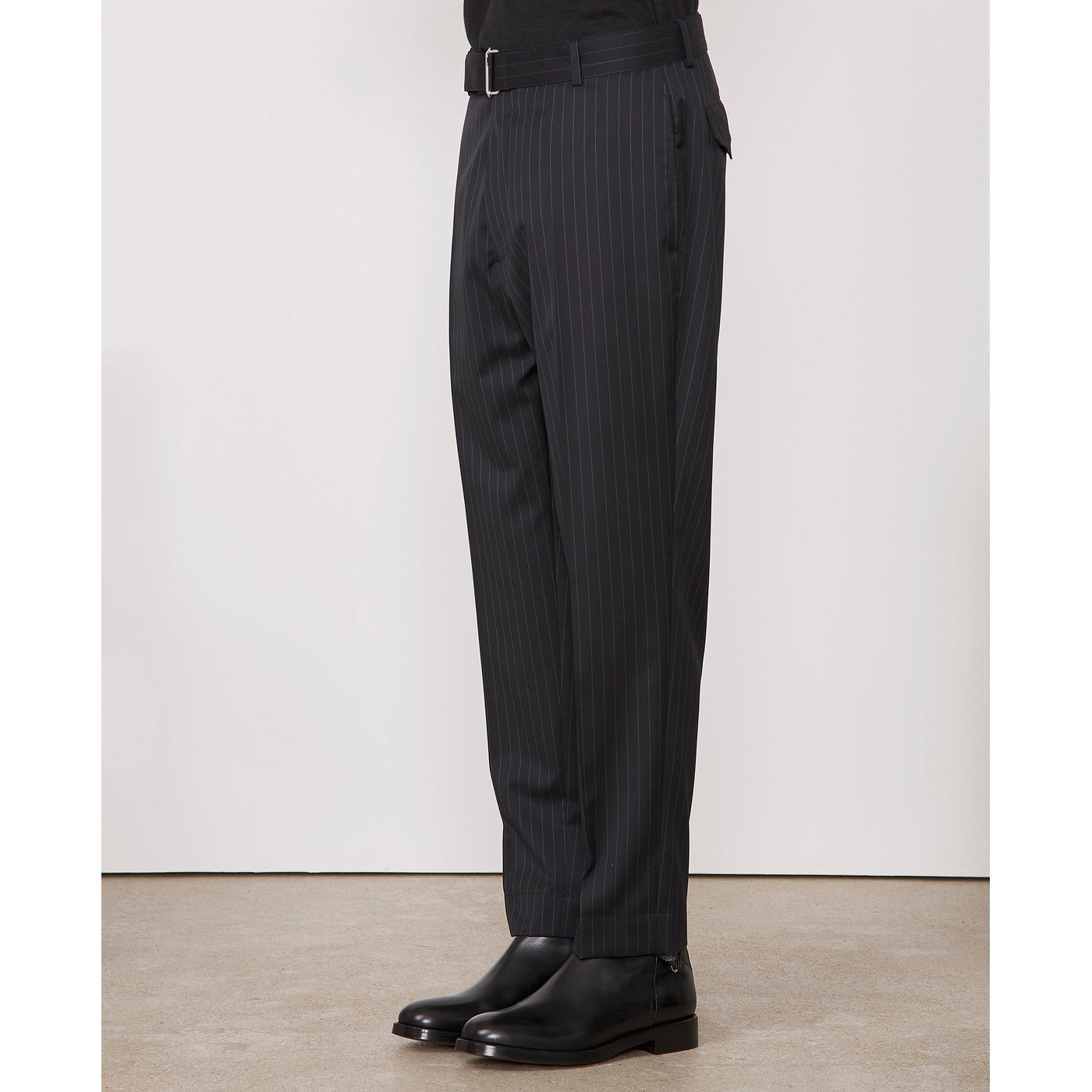 Tlg Pants Owen Pts Itl Pinstripe Wool - Black/White