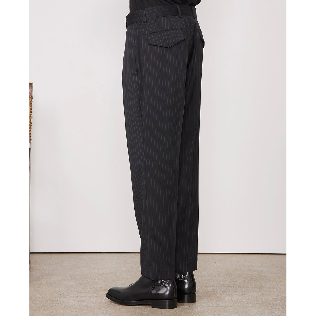 Tlg Pants Owen Pts Itl Pinstripe Wool - Black/White