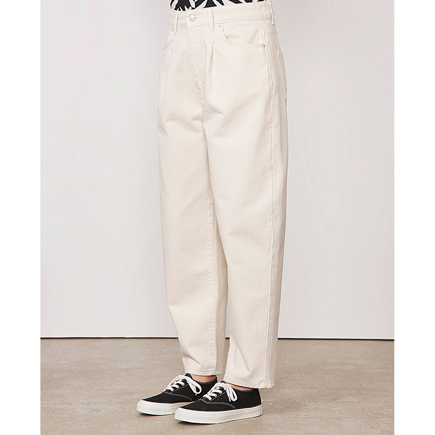 Jeans Dana Curved Denim Cotton - Ecru