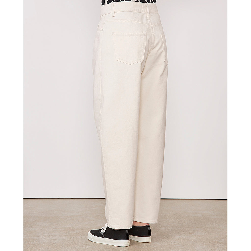 Jeans Dana Curved Denim Cotton - Ecru