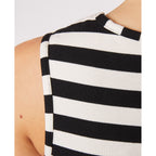 Robe Ashley Tee Drs Stripes Org Co - Black/White