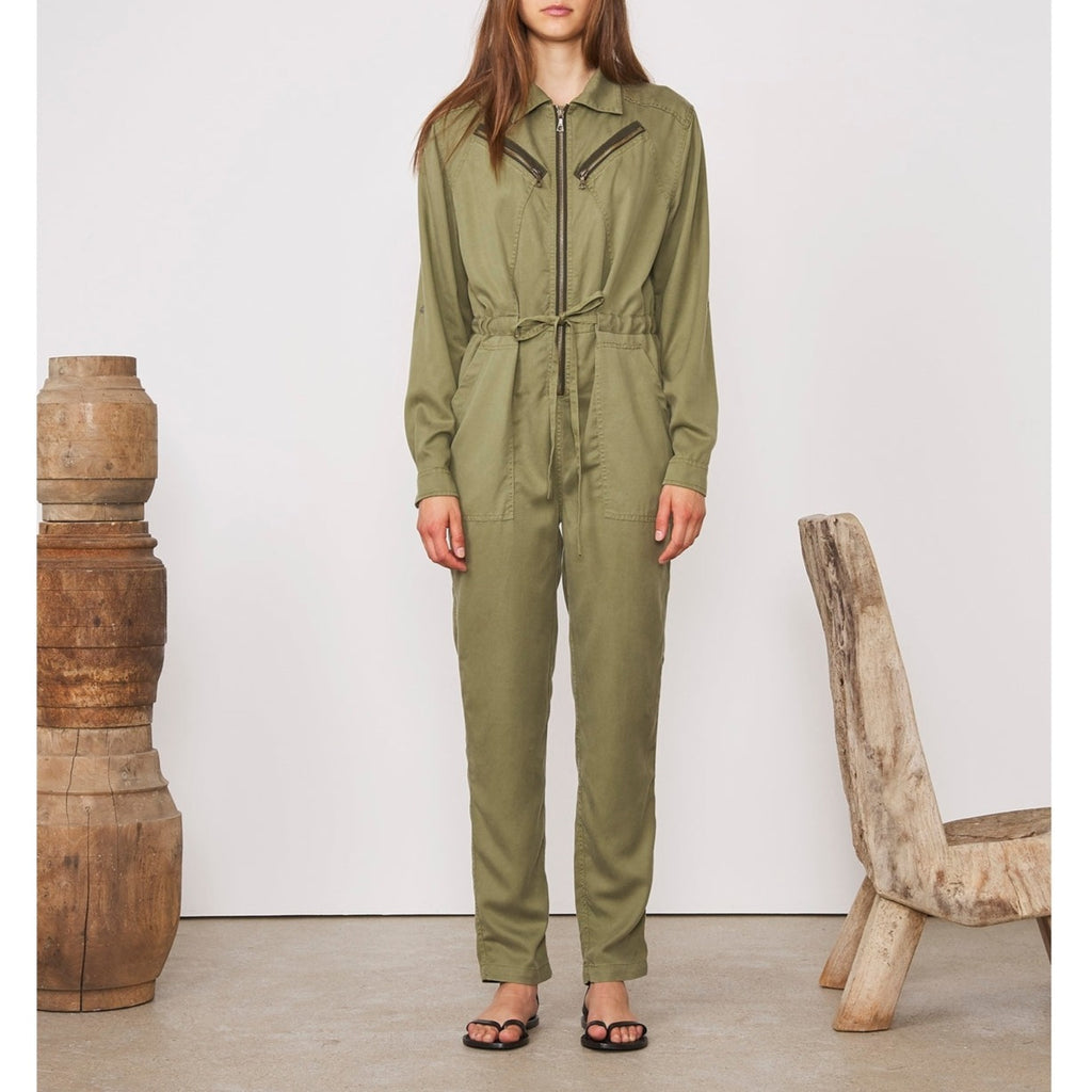 Jumpsuit Kho Jps Ss Dye Tencel - Burnt Olive