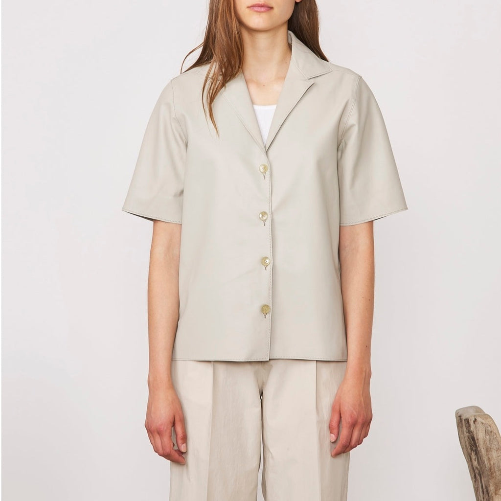 Manteaux New Christelle Ovrshi Leather - Stone