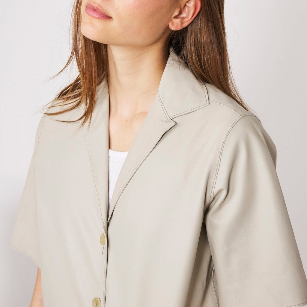 Manteaux New Christelle Ovrshi Leather - Stone