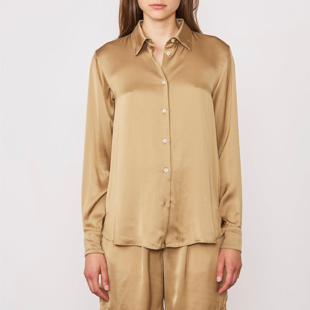 Chemise Ophelie Shi Itl Vi Fsc Satin - Gold