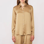 Chemise Ophelie Shi Itl Vi Fsc Satin - Gold