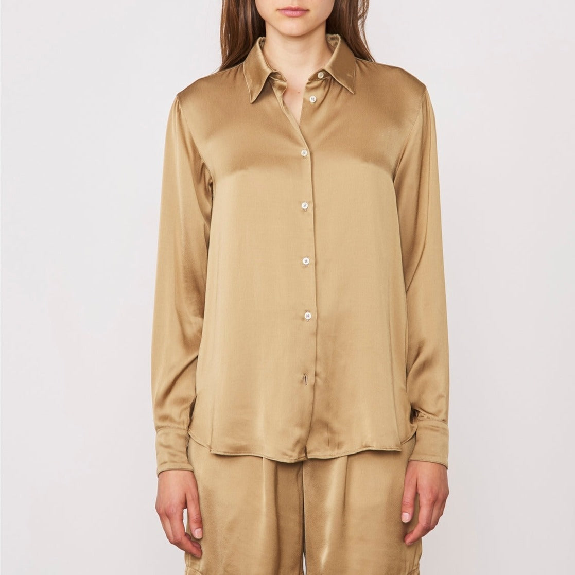 Chemise Ophelie Shi Itl Vi Fsc Satin - Gold