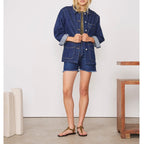 Short Alexandra Sht Washed Denim Co - Washed Blue