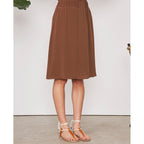 Skirt Marlene Skt Piece Dye Fr Silk - Brown