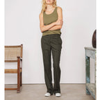 Tee Shirt Tatiana Rib Gmt Dye Co Lyocell - Burnt Olive
