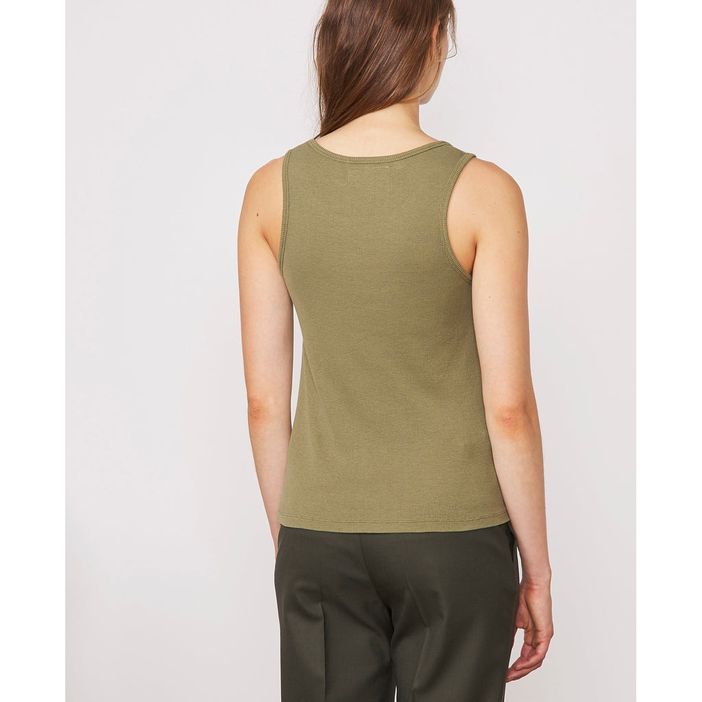 Tee Shirt Tatiana Rib Gmt Dye Co Lyocell - Burnt Olive