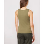 Tee Shirt Tatiana Rib Gmt Dye Co Lyocell - Burnt Olive