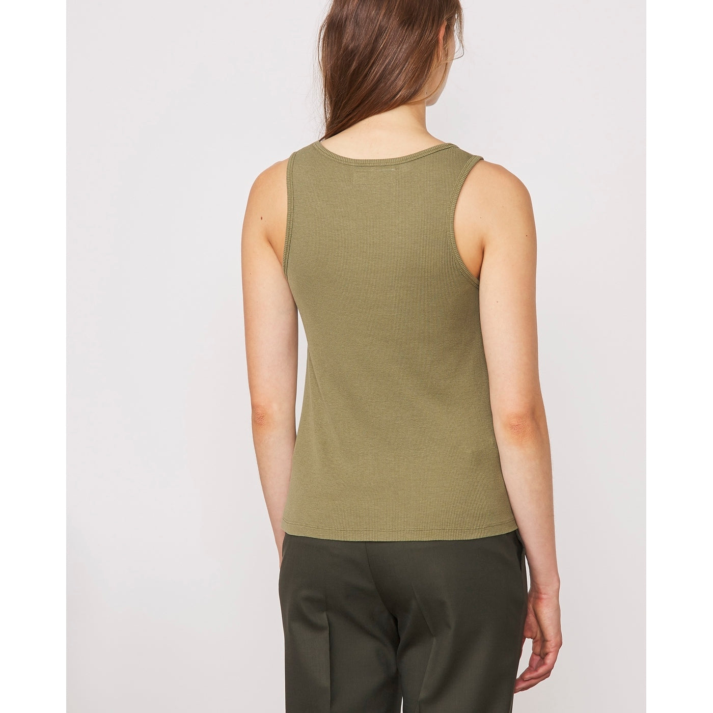 Tee Shirt Tatiana Rib Gmt Dye Co Lyocell - Burnt Olive