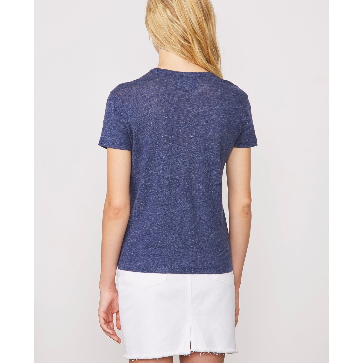 Tee Shirt Lara Tee Heather French Linen - Heather Blue