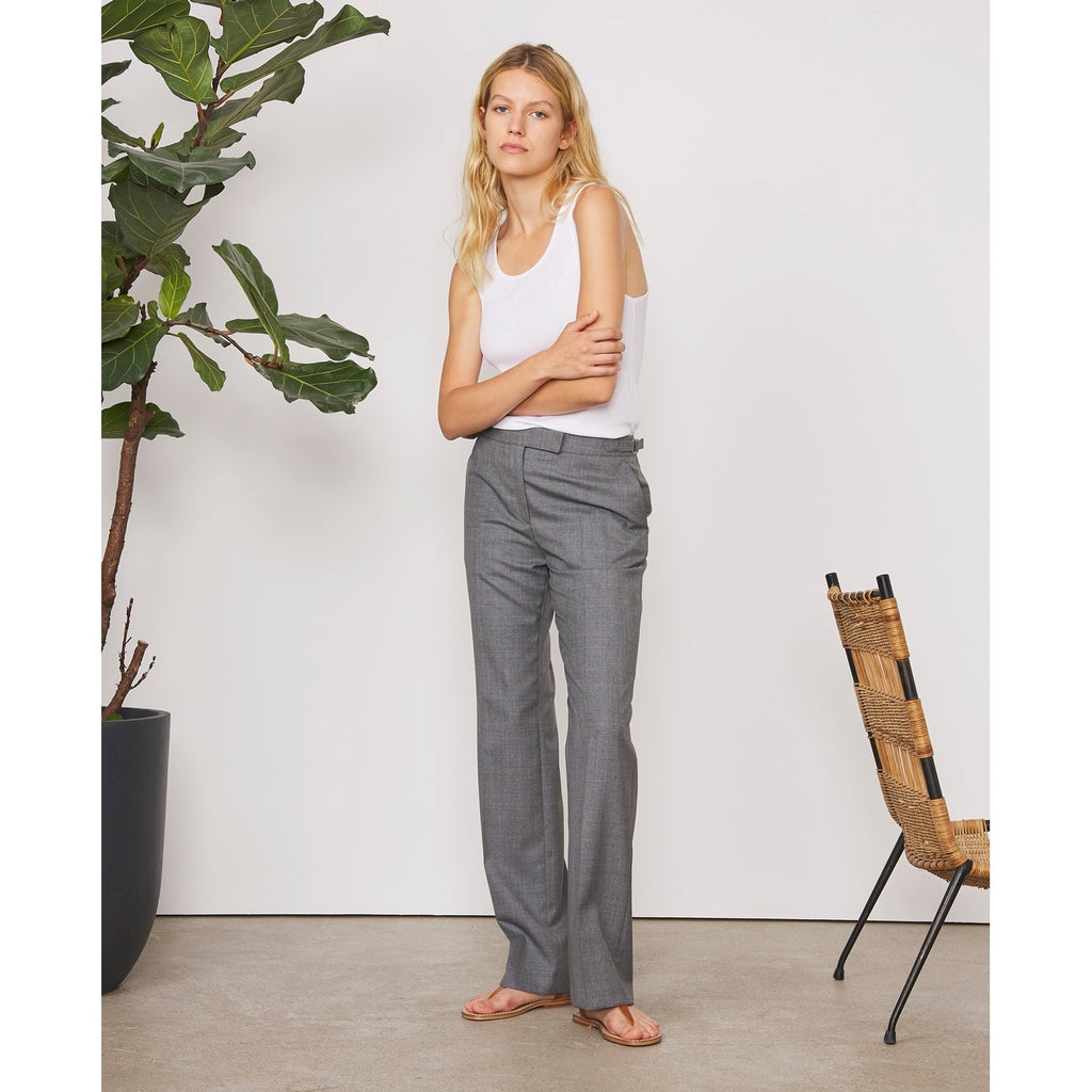 Tlg Pants Ilenia Pts Itl Fresco Wool - Light Grey