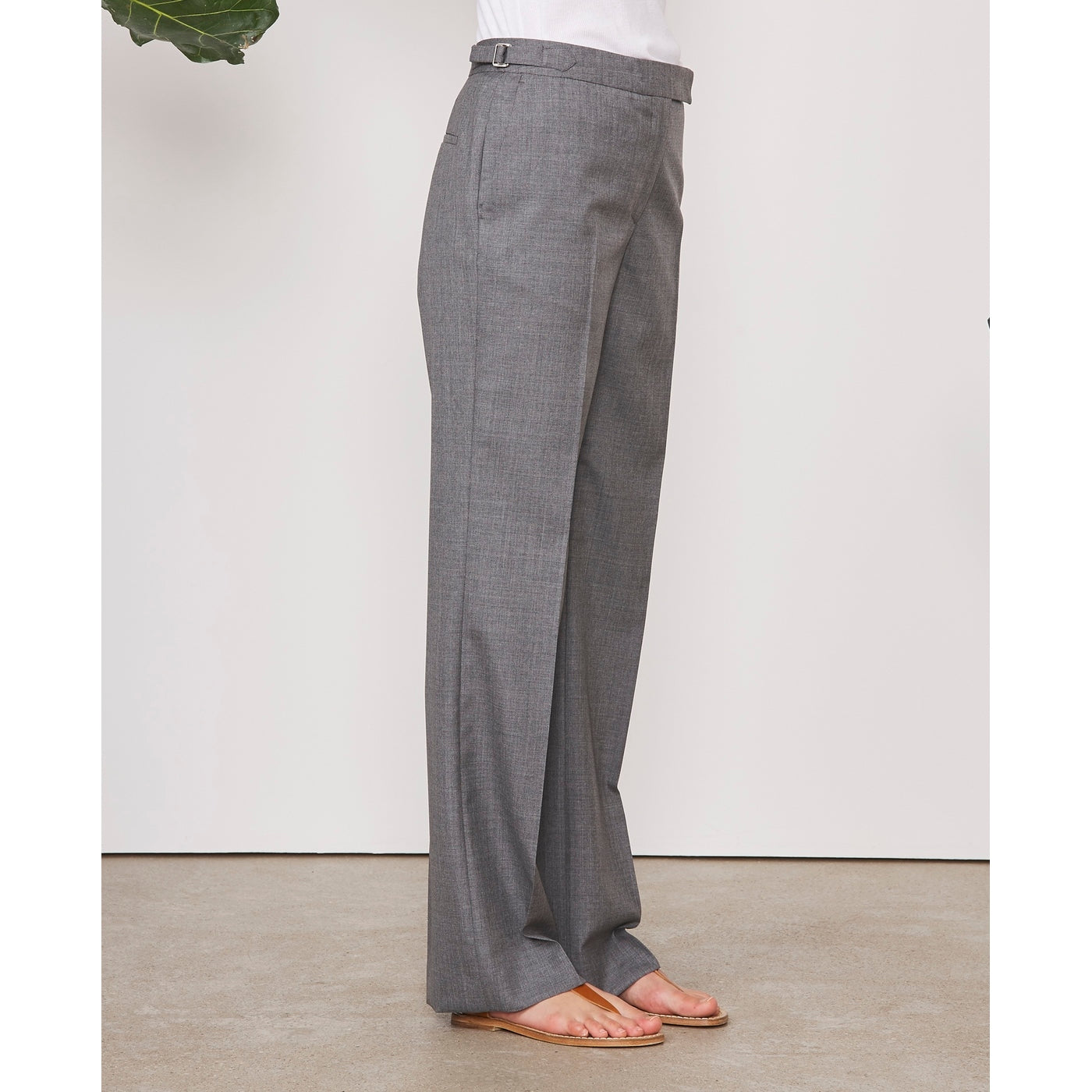 Tlg Pants Ilenia Pts Itl Fresco Wool - Light Grey