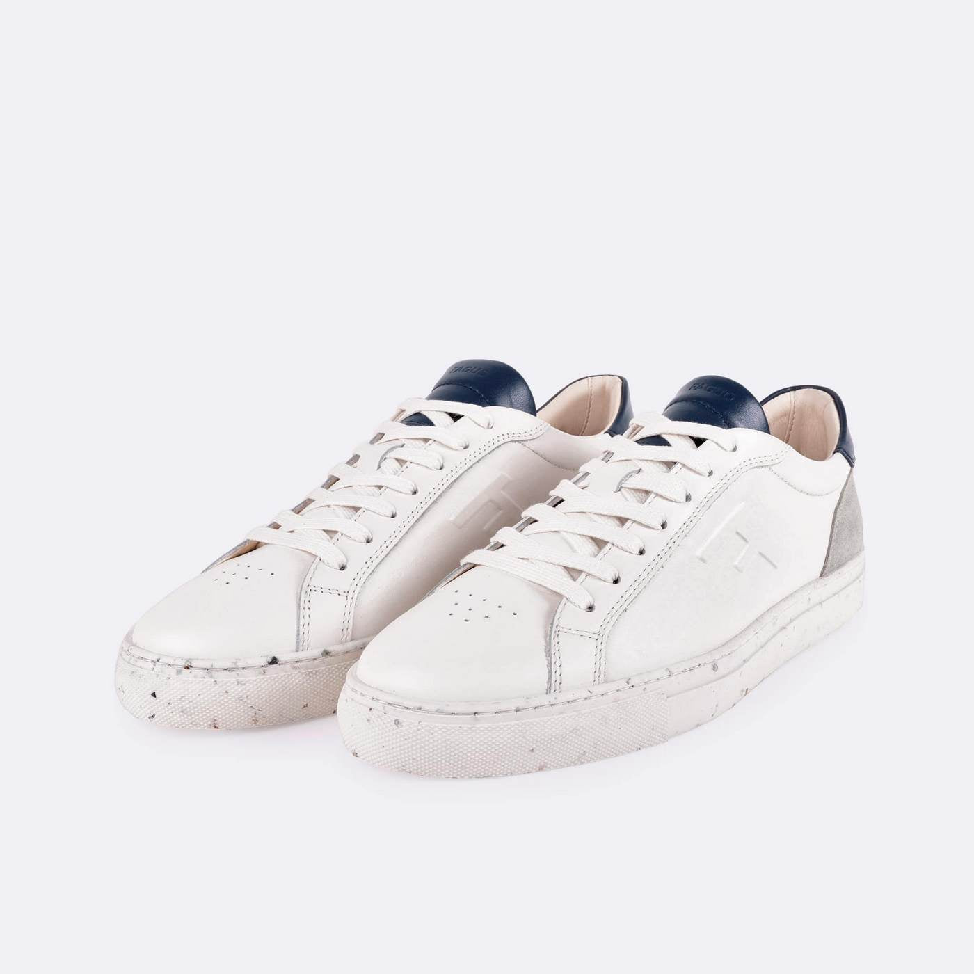 Ecru & Navy Ebony Trainers - Unisex