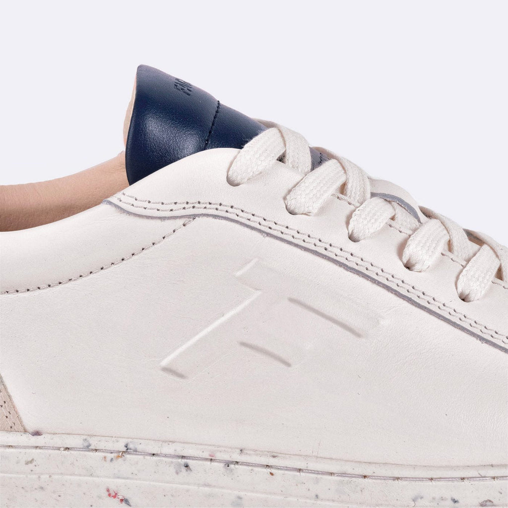 Ecru & Navy Ebony Trainers - Unisex