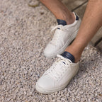 Ecru & Navy Ebony Trainers - Unisex