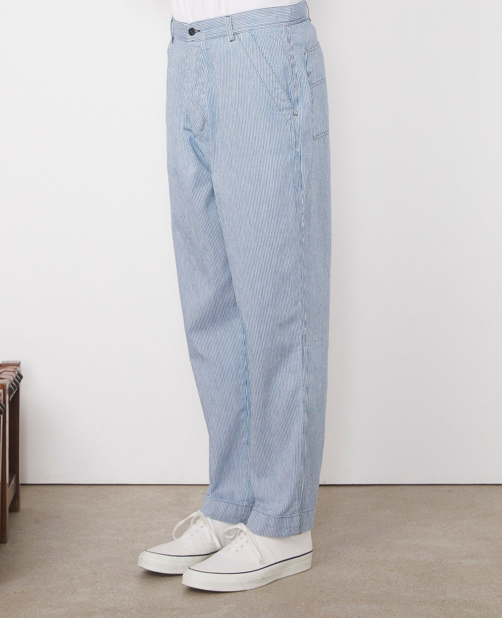 Chino Preston Jap Cot Hemp Hickory - White/Indigo