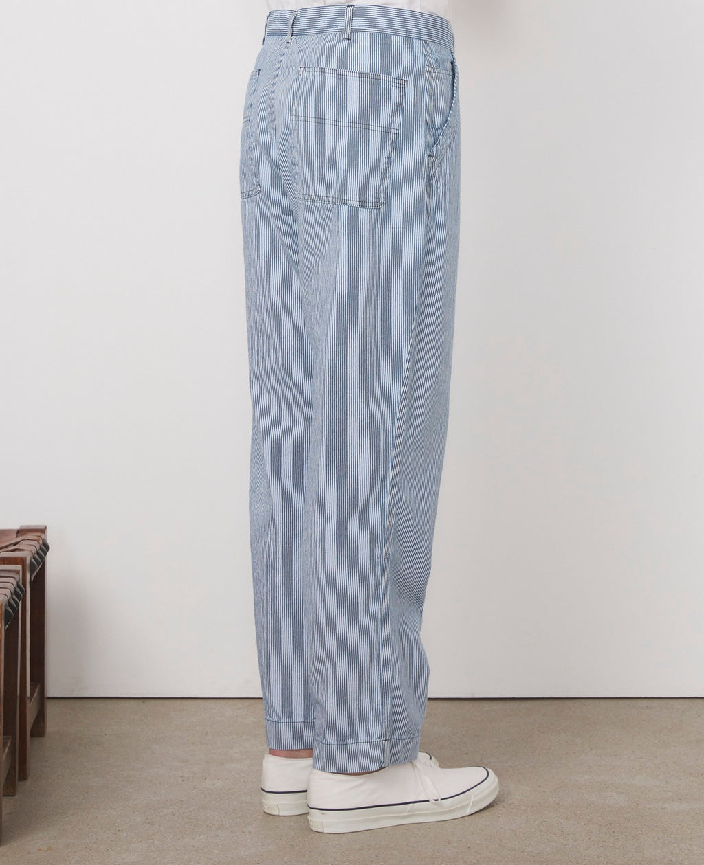 Chino Preston Jap Cot Hemp Hickory - White/Indigo