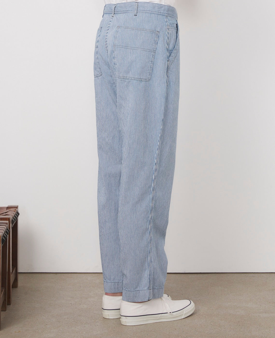 Chino Preston Jap Cot Hemp Hickory - White/Indigo
