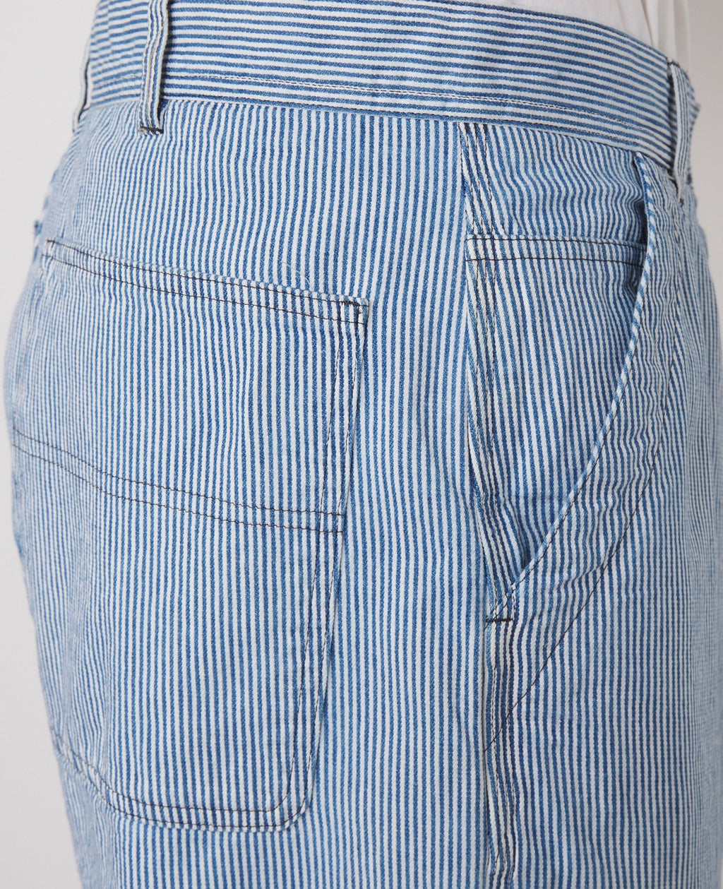 Chino Preston Jap Cot Hemp Hickory - White/Indigo