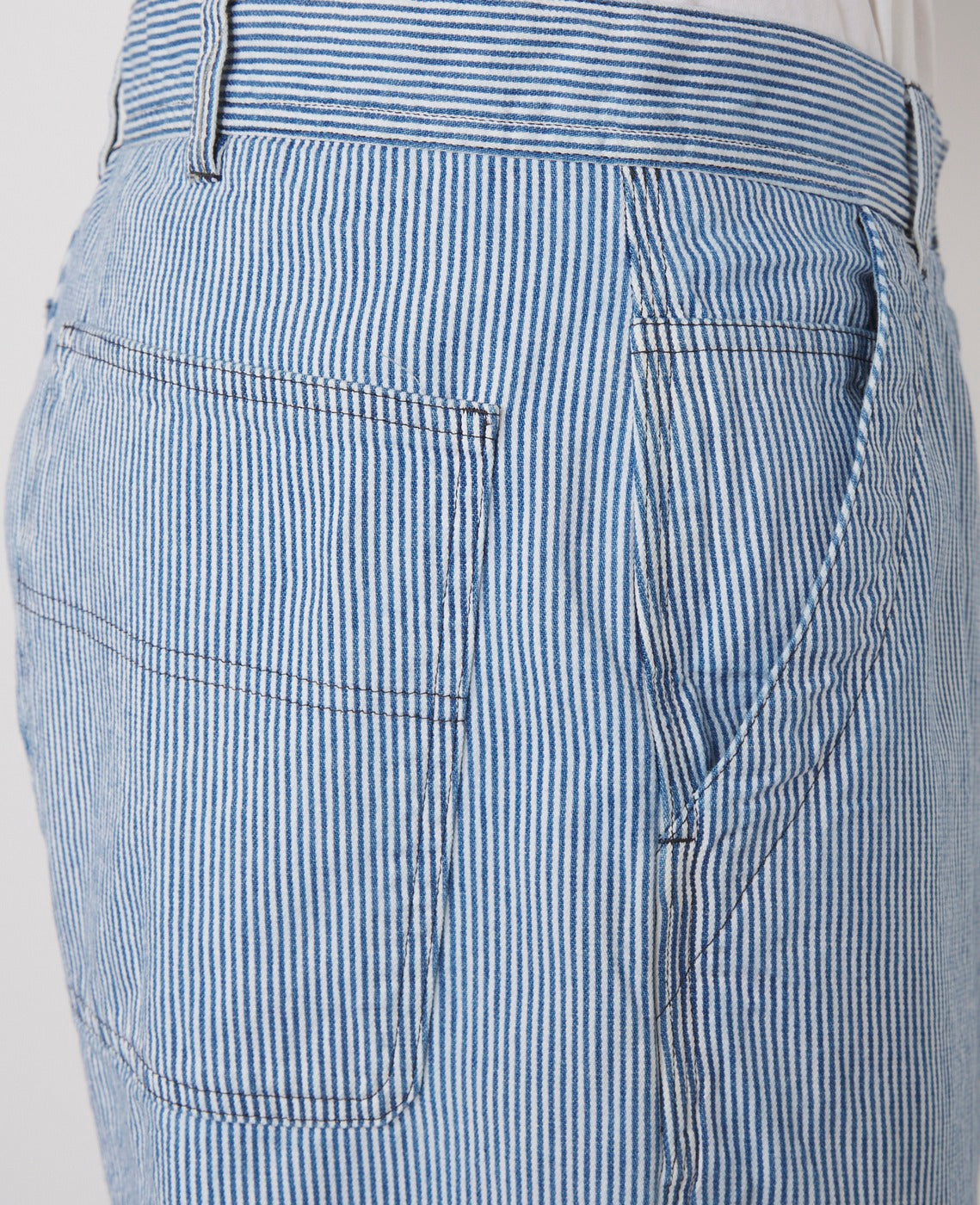 Chino Preston Jap Cot Hemp Hickory - White/Indigo