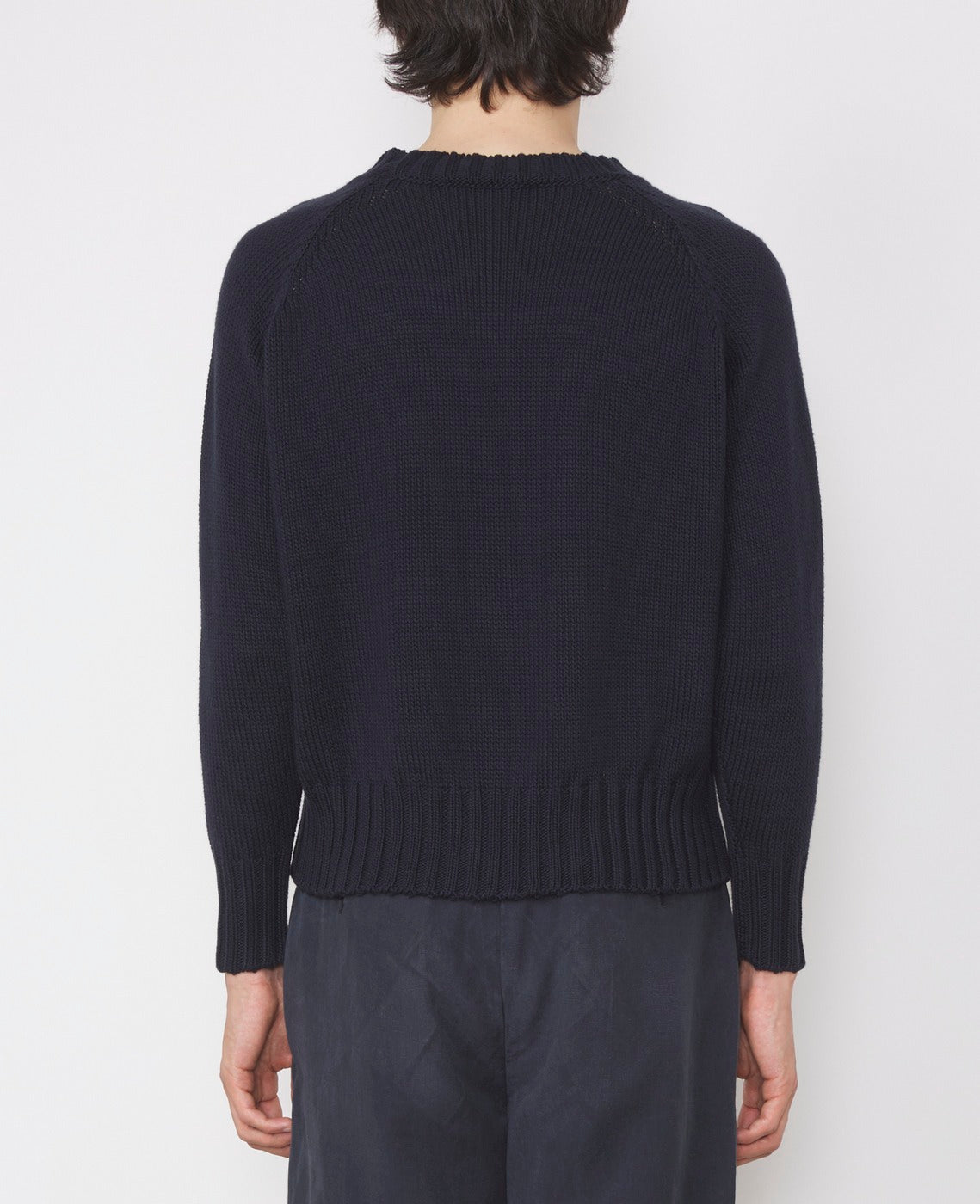Pulls Ray 5 Gage Cotton Crewneck - Navy