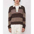 Pulls Maxime Rugby Polo Itl Linen Vi - Ecru/Cocoa/Taupe